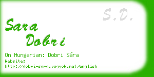 sara dobri business card